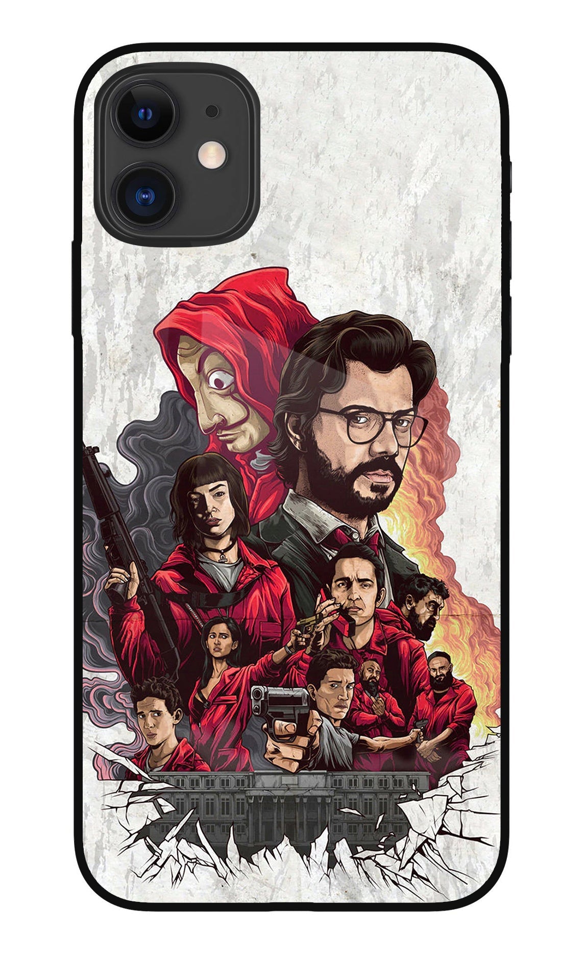 Money Heist Artwork iPhone 11 Glass Case