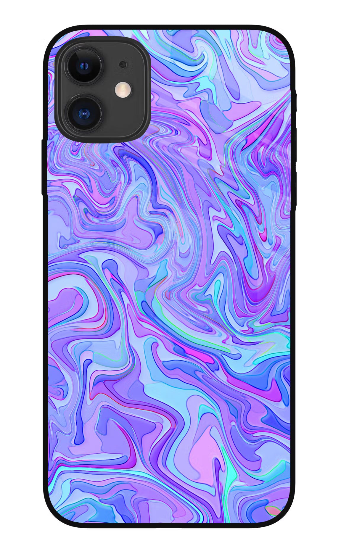 Glitter iPhone 11 Glass Case Back Cover by Casekaro