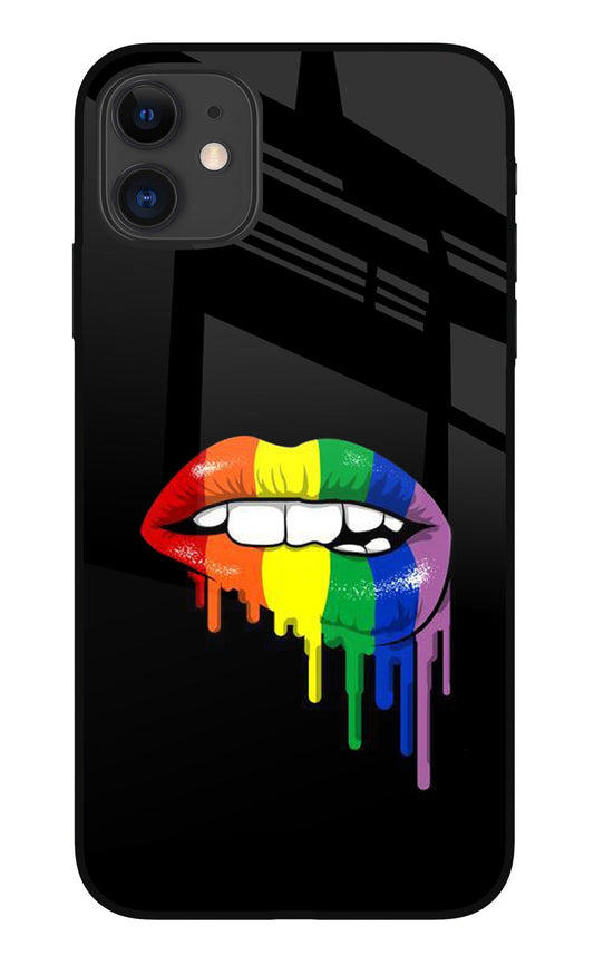 Lips Biting iPhone 11 Glass Case