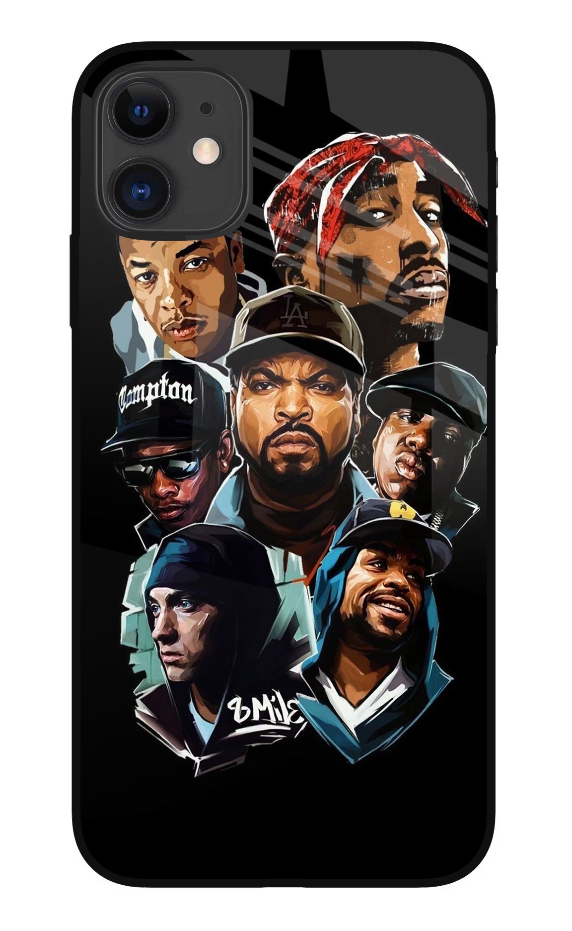 Rappers iPhone 11 Glass Case Back Cover by Casekaro