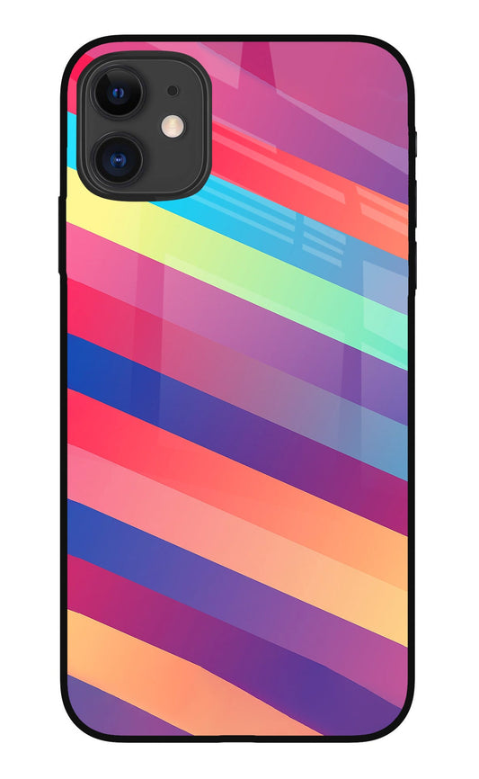 Stripes color iPhone 11 Glass Case