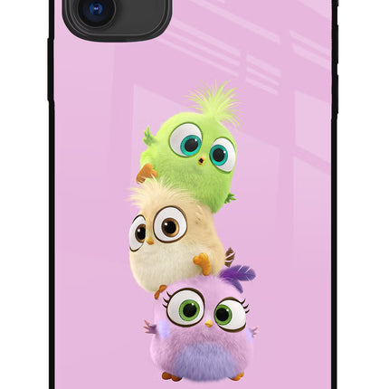 Cute Little Birds iPhone 11 Glass Case Back Cover by Casekaro