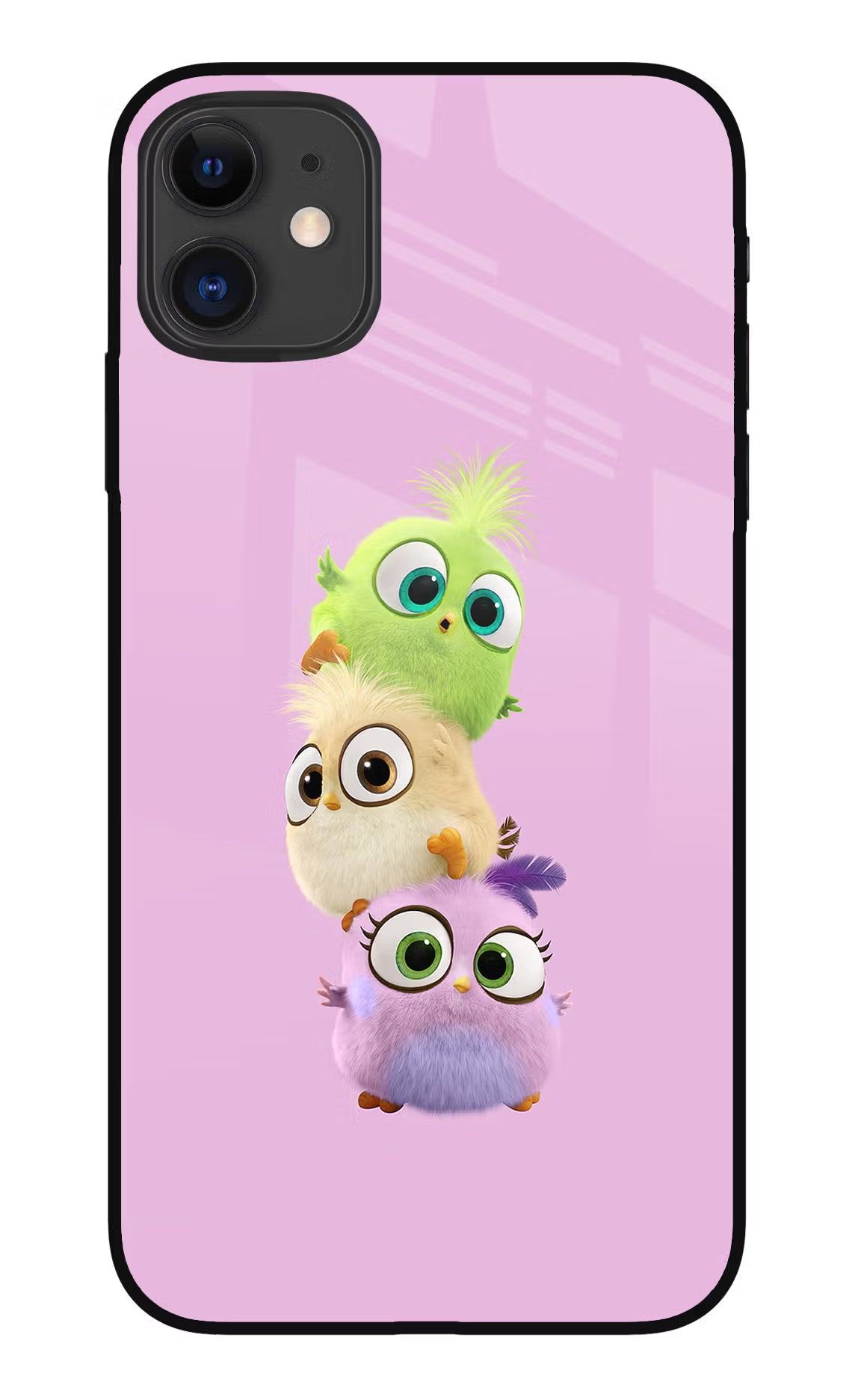 Cute Little Birds iPhone 11 Glass Case Back Cover by Casekaro