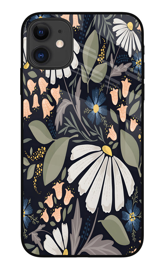 Flowers Art iPhone 11 Glass Case