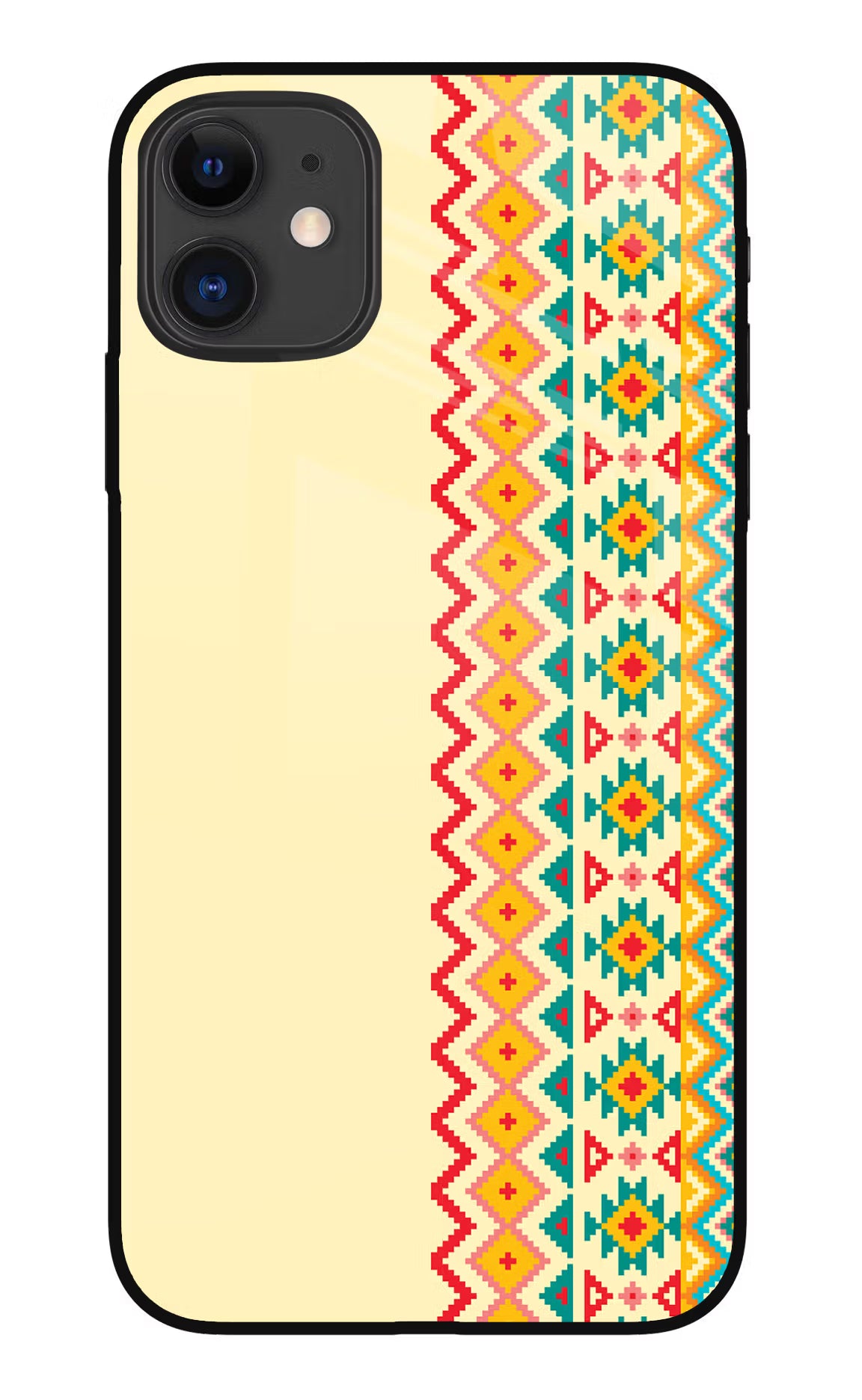 Ethnic Seamless iPhone 11 Glass Case Back Cover by Casekaro