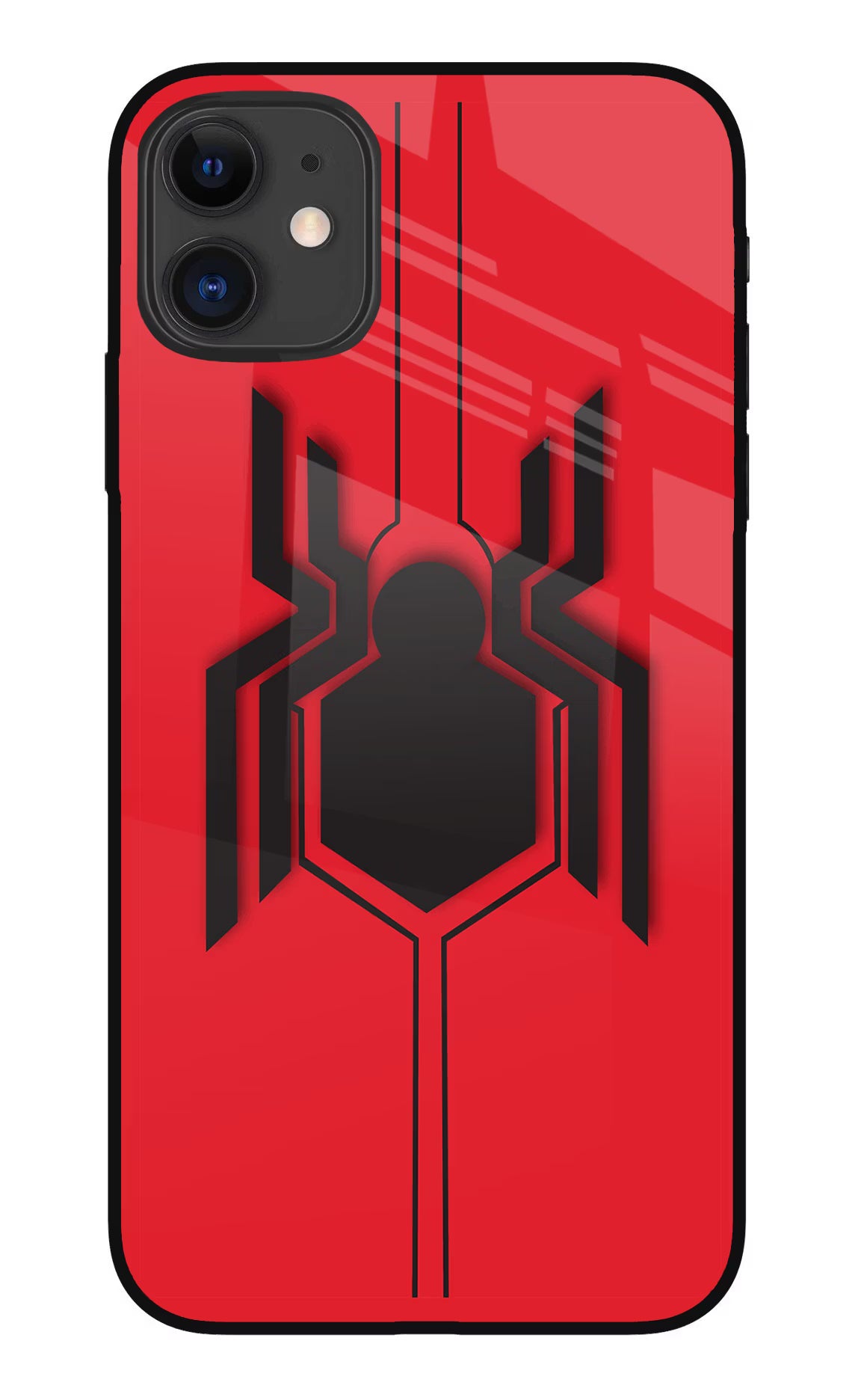 Spider iPhone 11 Glass Case Back Cover by Casekaro