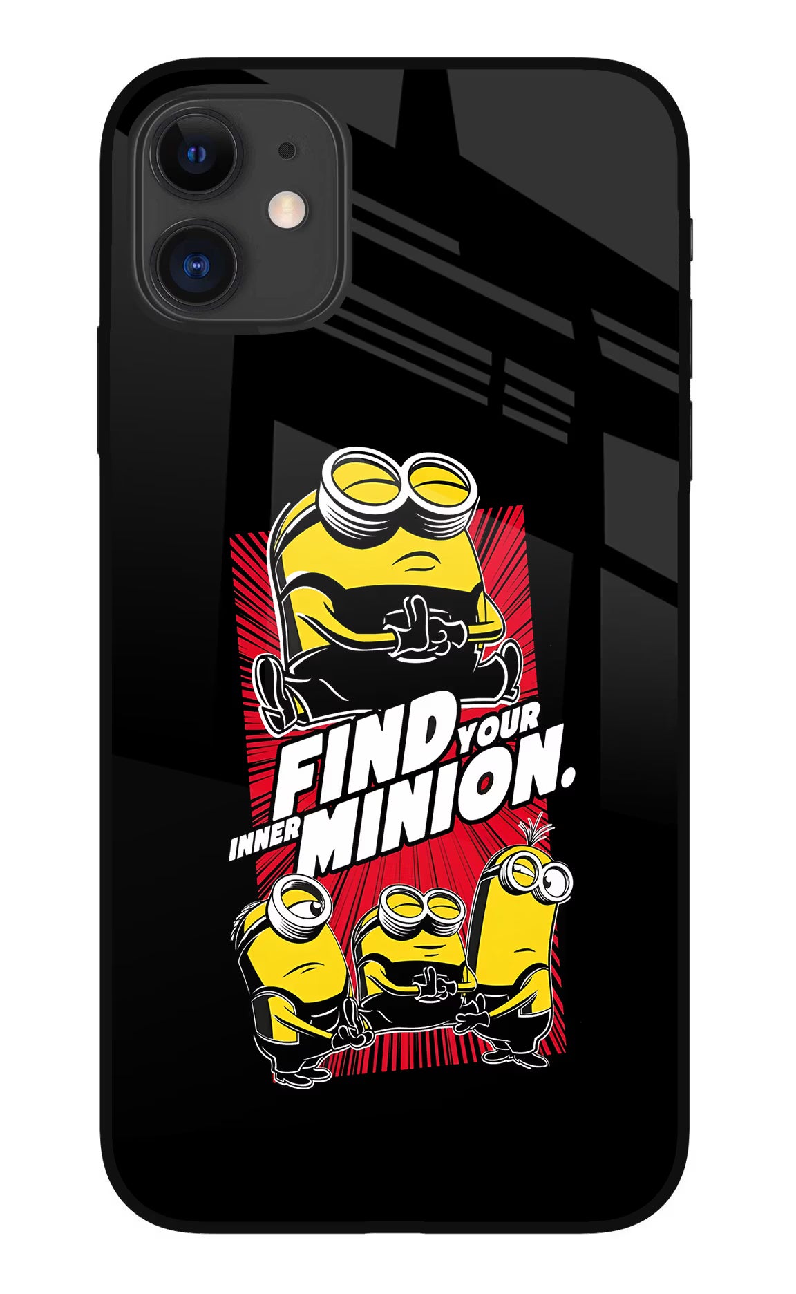 Find your inner Minion iPhone 11 Glass Case Back Cover by Casekaro