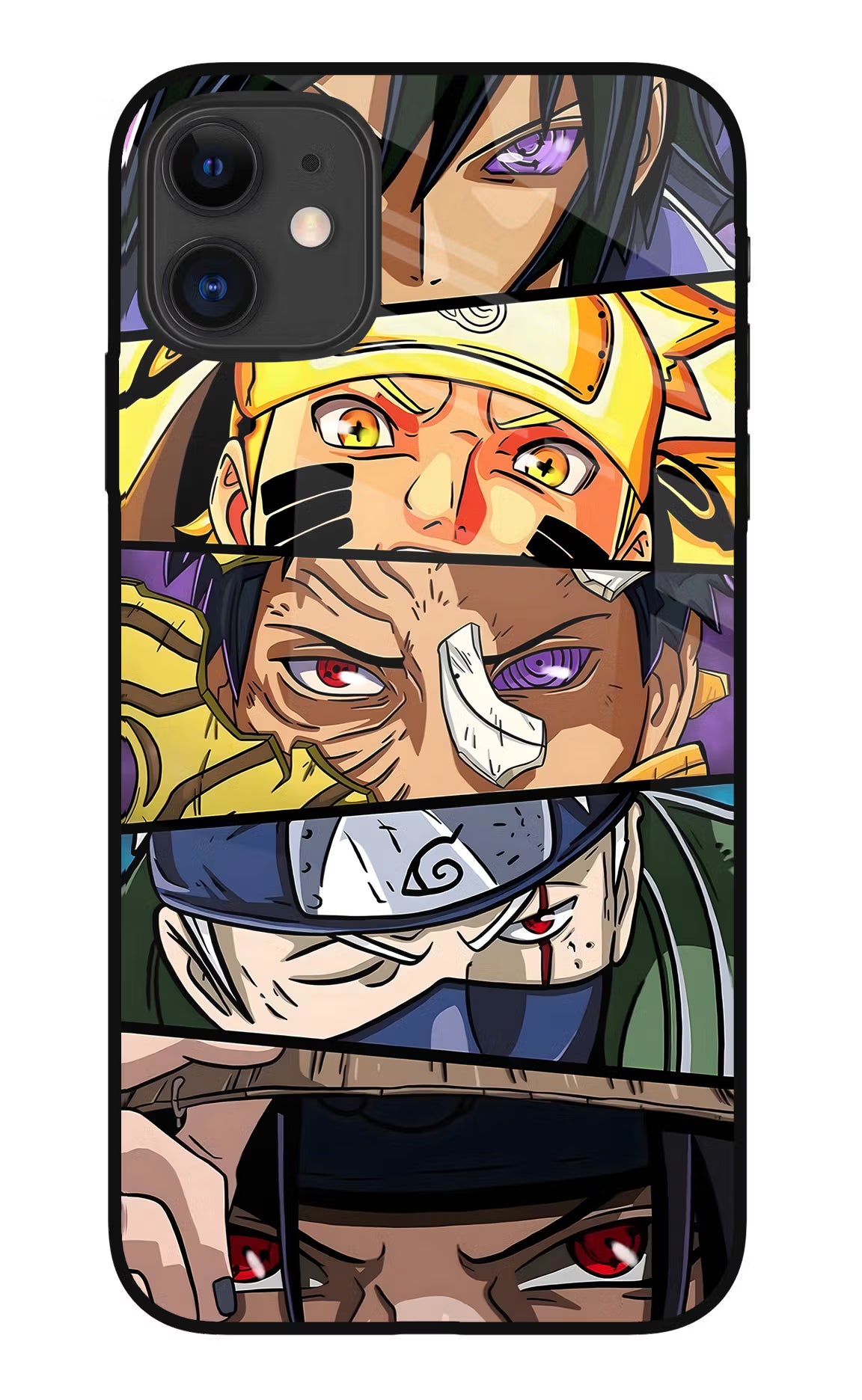 Naruto Character iPhone 11 Glass Case Back Cover by Casekaro