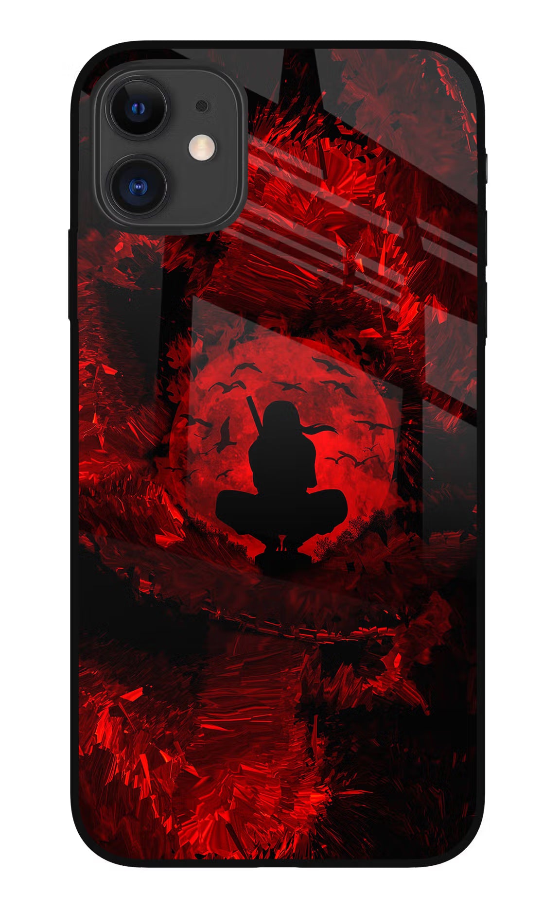 Itachi Uchiha iPhone 11 Glass Case Back Cover by Casekaro