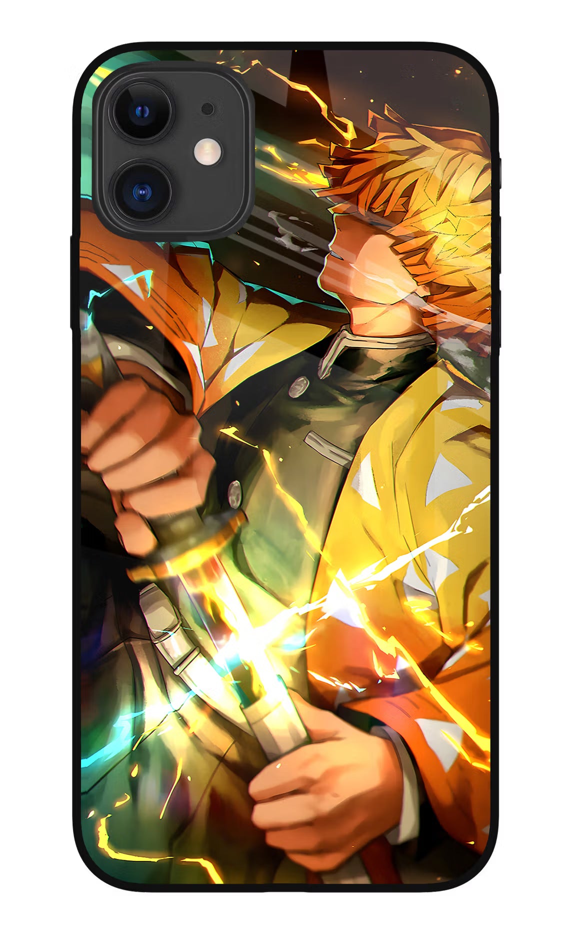 Demon Slayer iPhone 11 Glass Case Back Cover by Casekaro