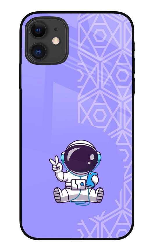 Cute Astronaut Chilling iPhone 11 Glass Case