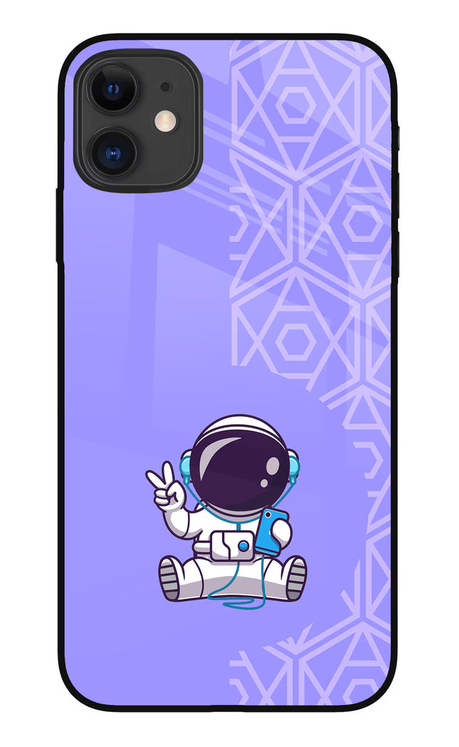 Cute Astronaut Chilling iPhone 11 Glass Case