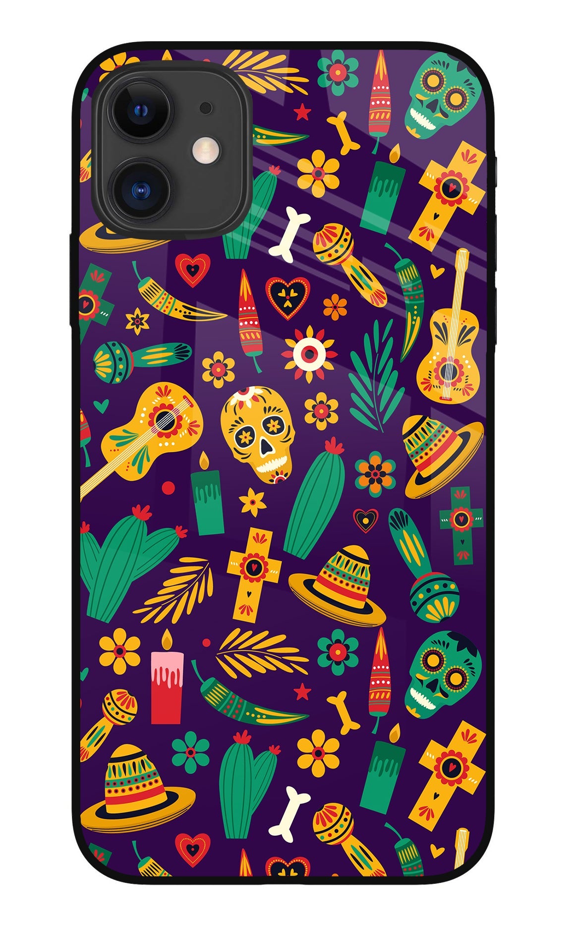 Mexican Artwork iPhone 11 Glass Case