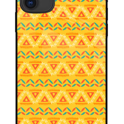 Tribal Pattern iPhone 11 Glass Case Back Cover by Casekaro