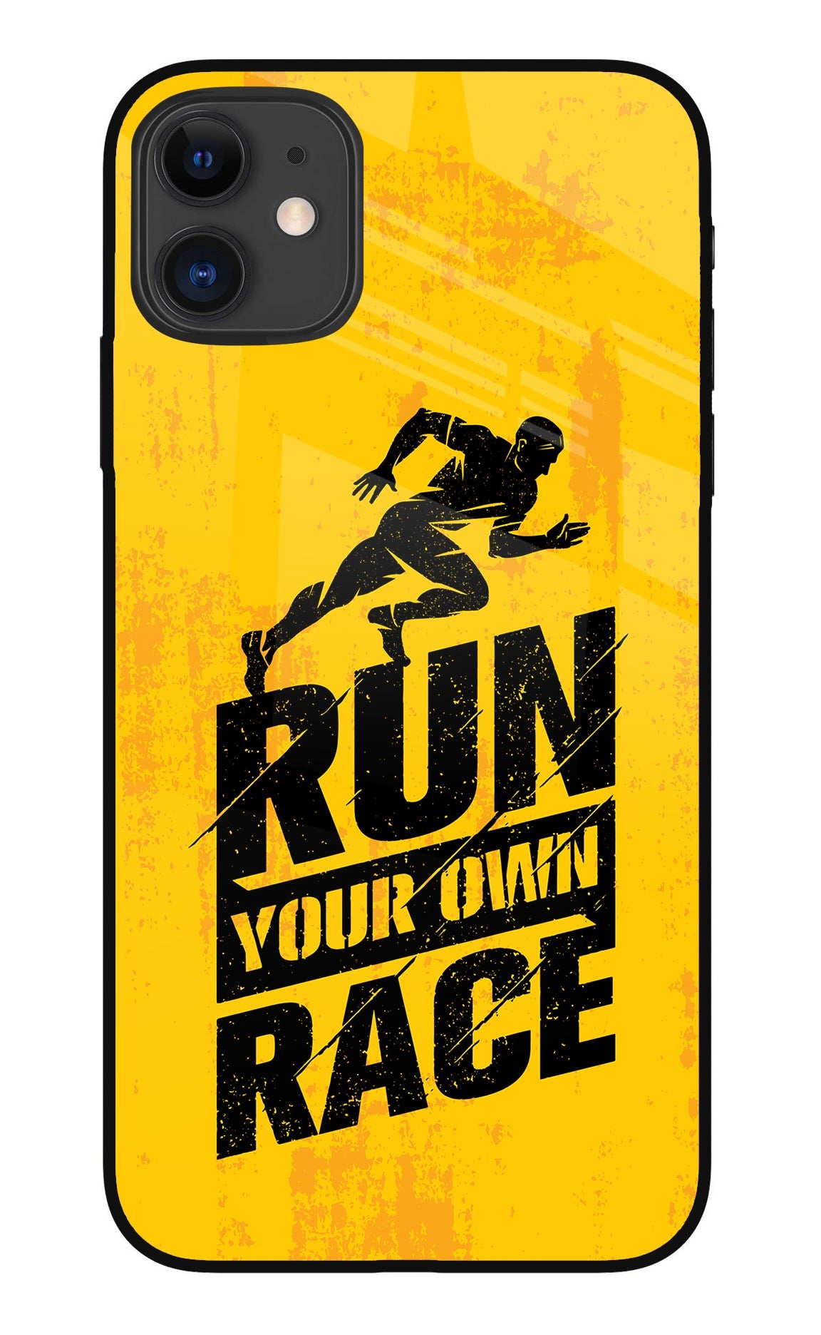 Run Your Own Race iPhone 11 Glass Case