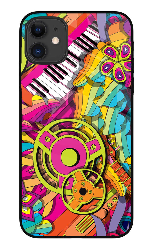 Music Doodle iPhone 11 Glass Case