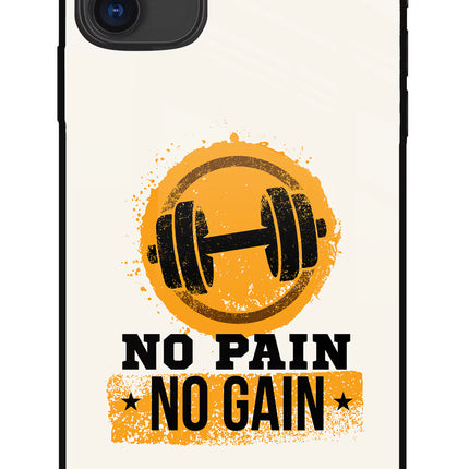 No Pain No Gain iPhone 11 Glass Case Back Cover by Casekaro