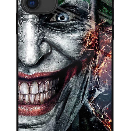 Joker Cam iPhone 11 Glass Case Back Cover by Casekaro