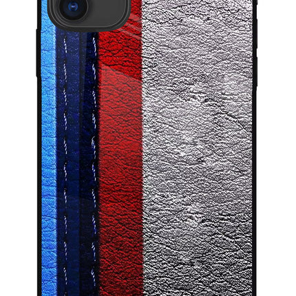 BMW Stripes iPhone 11 Glass Case Back Cover by Casekaro