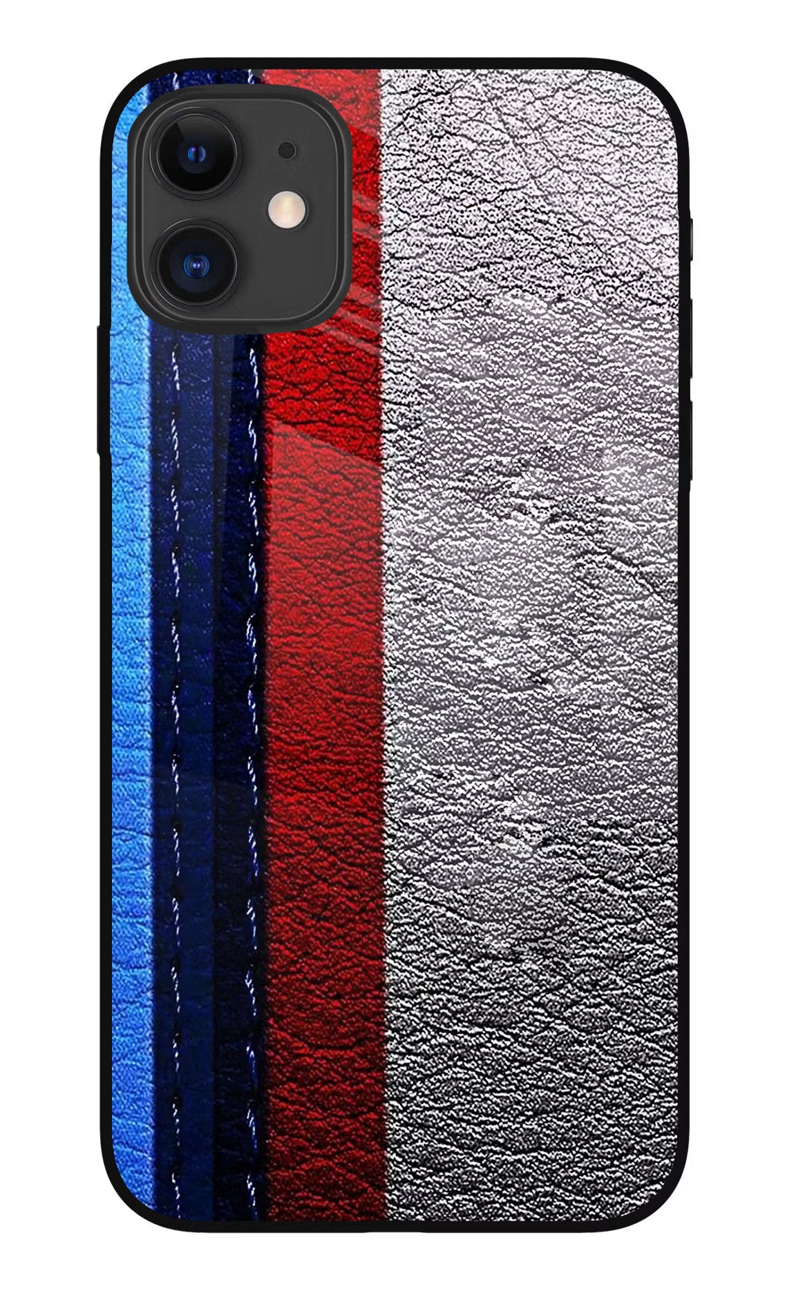 BMW Stripes iPhone 11 Glass Case Back Cover by Casekaro