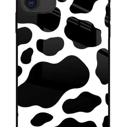 Cow Spots iPhone 11 Glass Case Back Cover by Casekaro