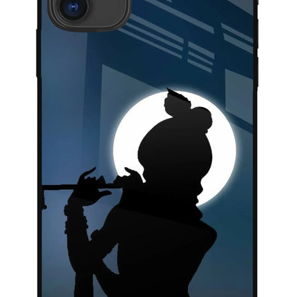 Shri Krishna Silhouette iPhone 11 Glass Case