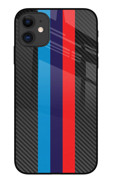 BMW Stripes Pattern iPhone 11 Glass Case