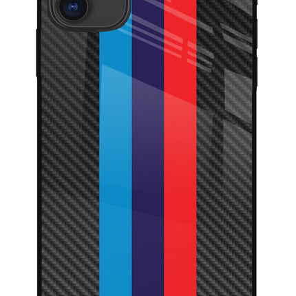 BMW Stripes Pattern iPhone 11 Glass Case Back Cover by Casekaro