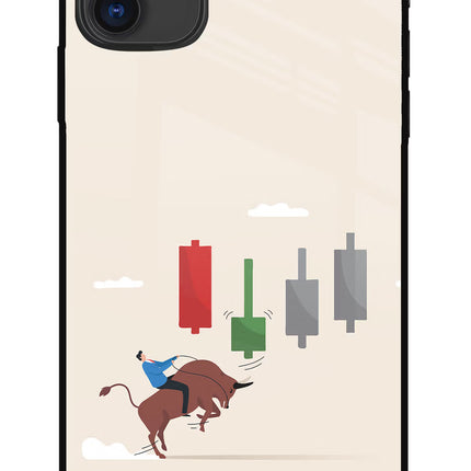 Bull Trading Momentum iPhone 11 Glass Case Back Cover by Casekaro