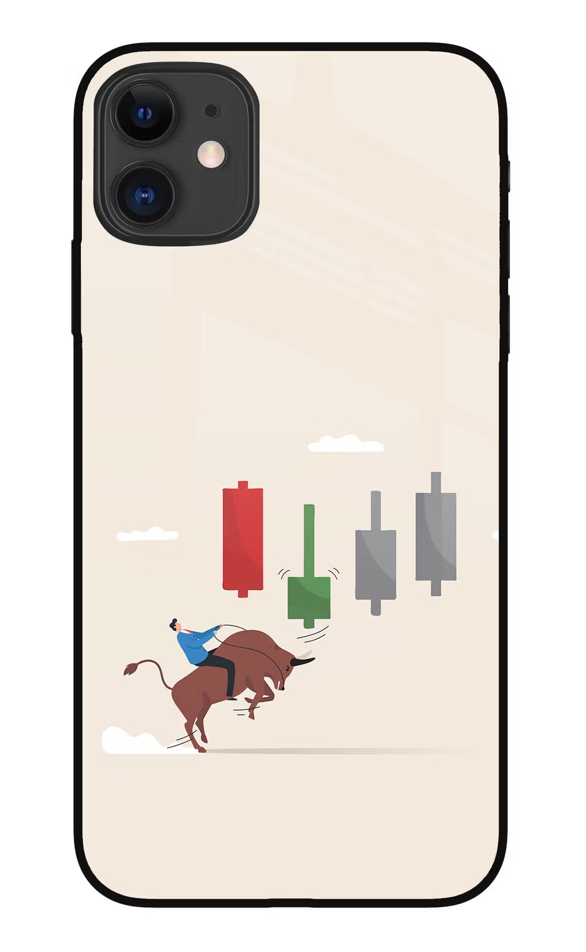Bull Trading Momentum iPhone 11 Glass Case Back Cover by Casekaro