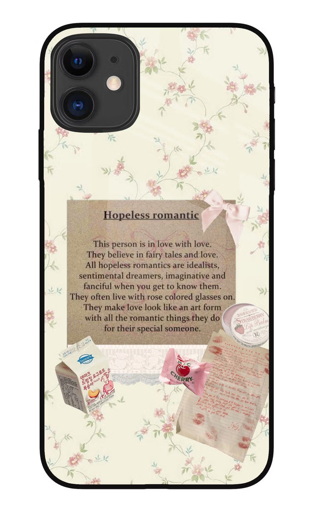 Hopeless Romantic iPhone 11 Glass Case