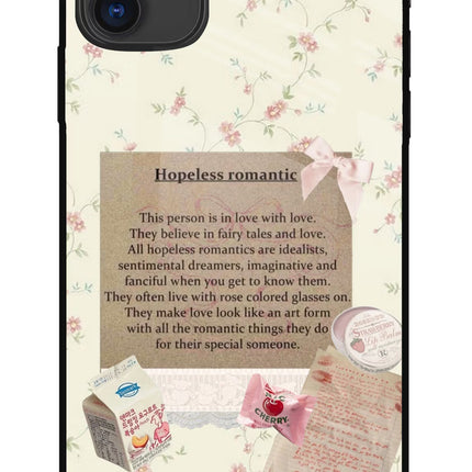 Hopeless Romantic iPhone 11 Glass Case Back Cover by Casekaro