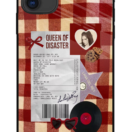 Queen of Disaster iPhone 11 Glass Case Back Cover by Casekaro