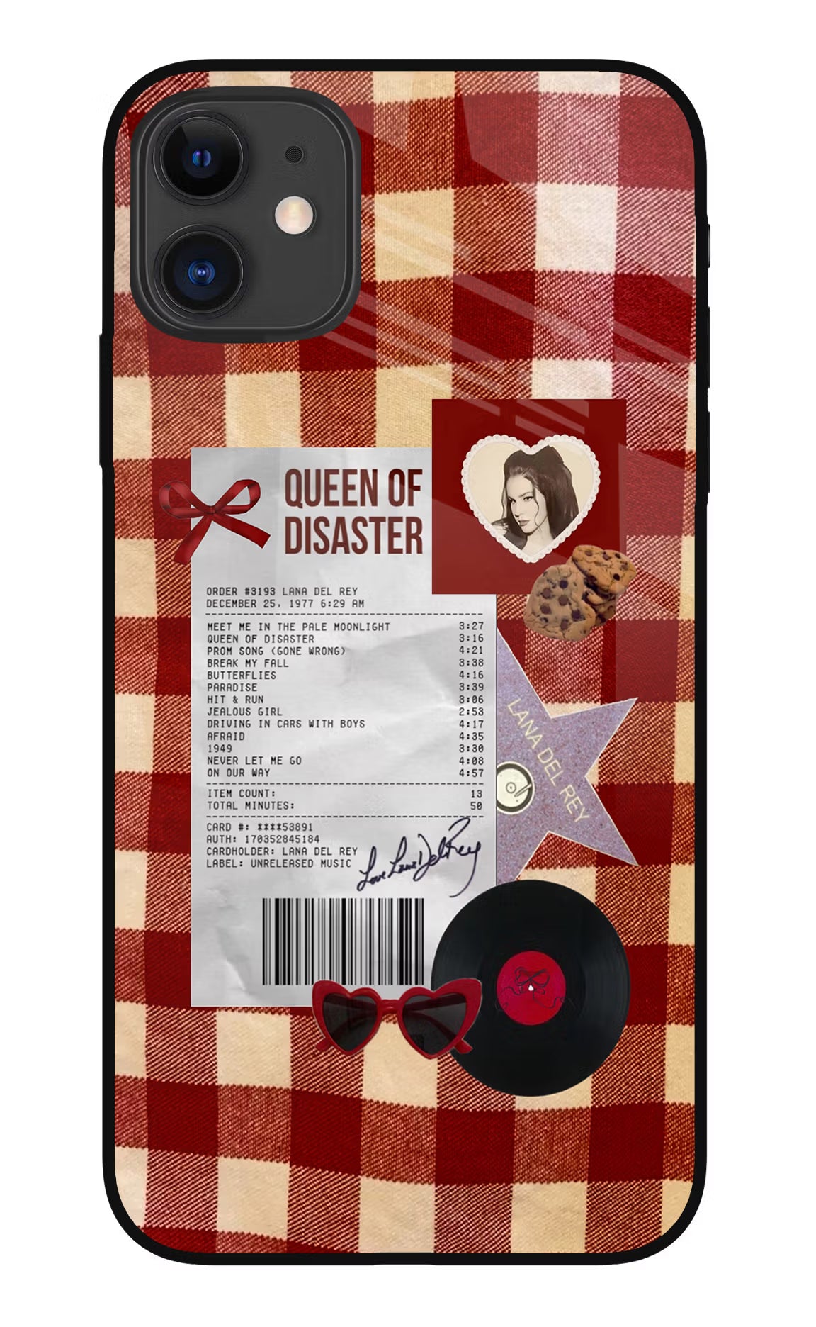 Queen of Disaster iPhone 11 Glass Case Back Cover by Casekaro