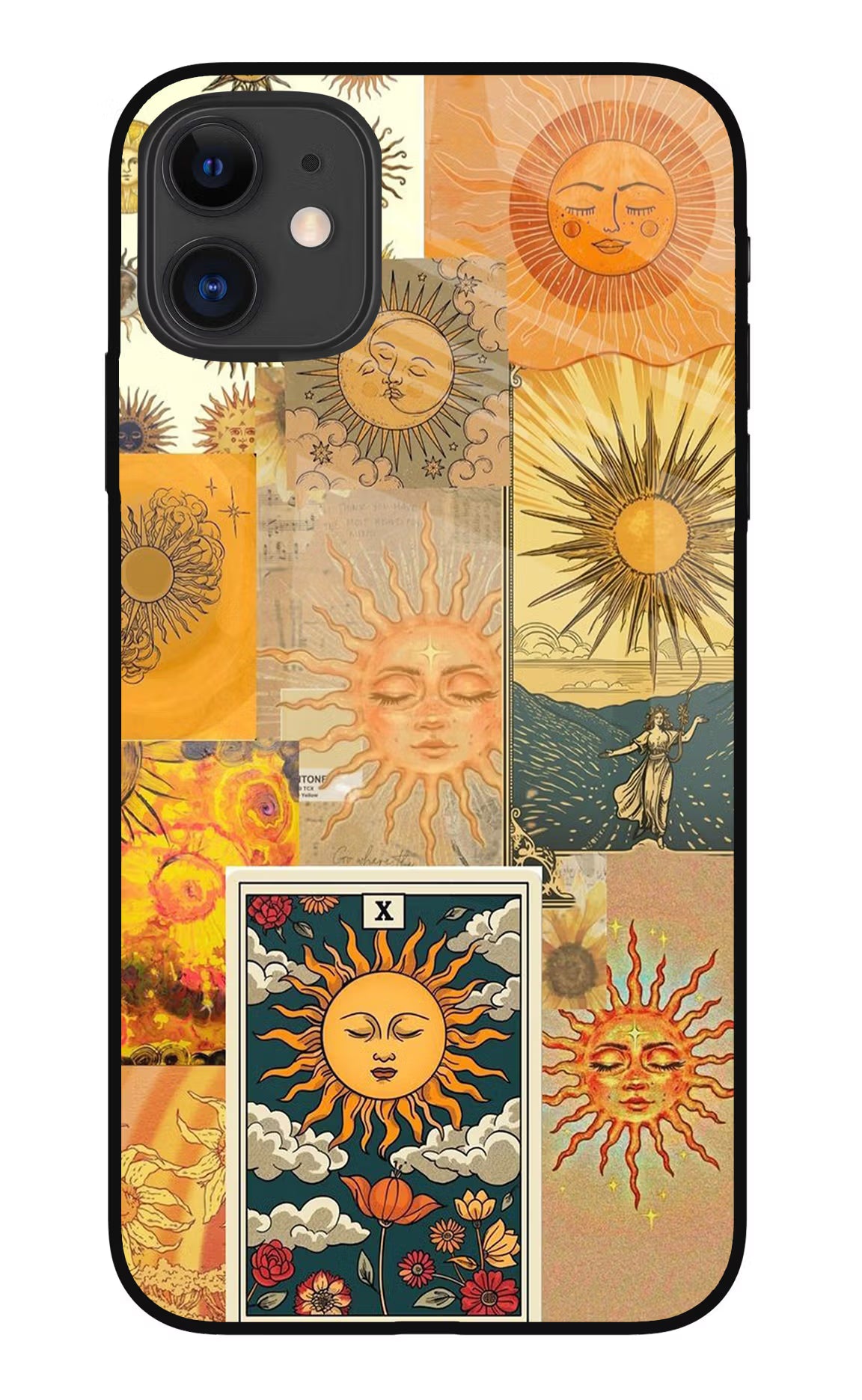 Sun iPhone 11 Glass Case Back Cover by Casekaro
