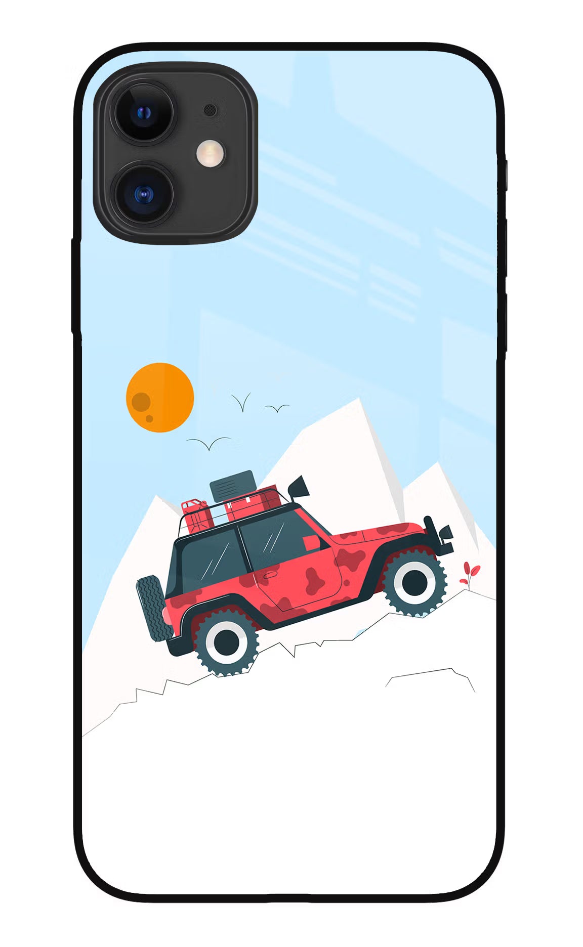 Mountain Trail Beast iPhone 11 Glass Case Back Cover by Casekaro