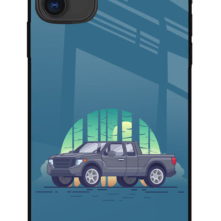 Retro Garage Vibe iPhone 11 Glass Case Back Cover by Casekaro