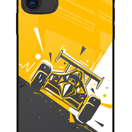 Track King iPhone 11 Glass Case Back Cover by Casekaro