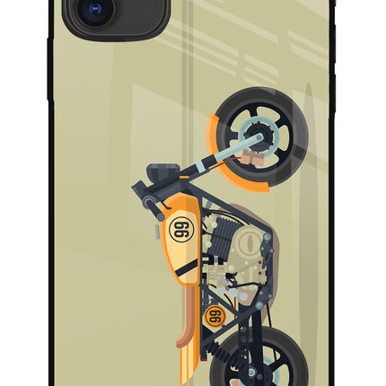 Vertical Speedster iPhone 11 Glass Case Back Cover by Casekaro