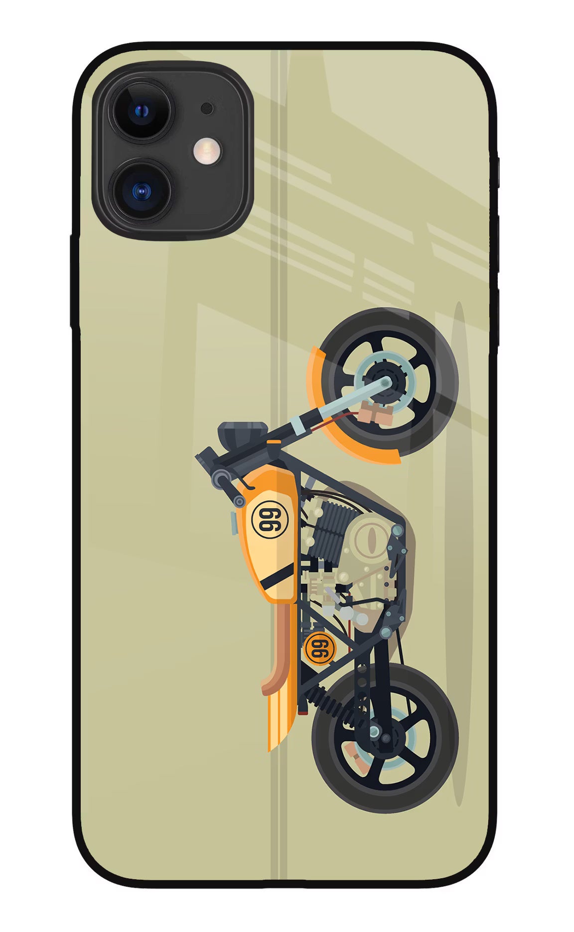 Vertical Speedster iPhone 11 Glass Case Back Cover by Casekaro