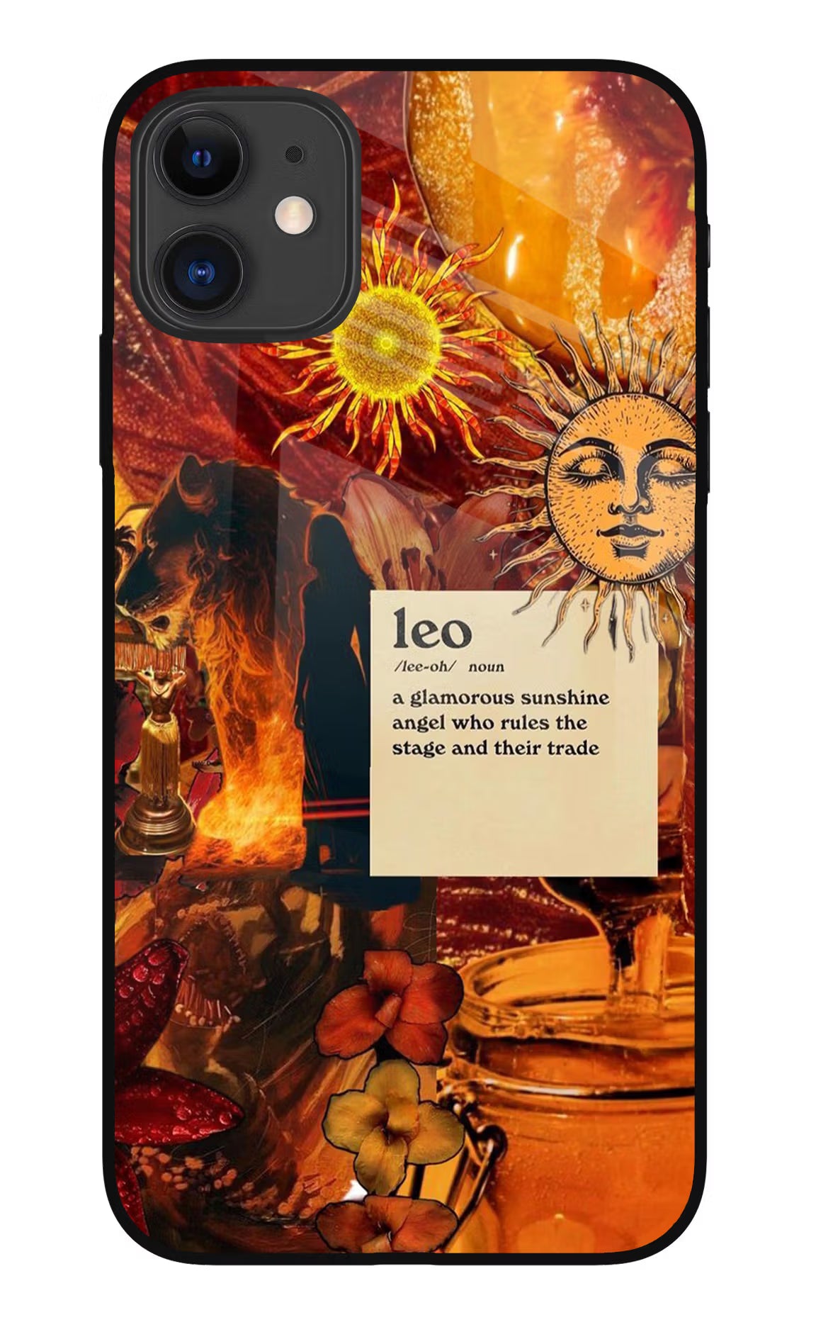 Leo Zodiac iPhone 11 Glass Case Back Cover by Casekaro