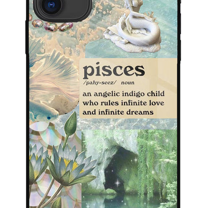 Pisces Zodiac iPhone 11 Glass Case Back Cover by Casekaro