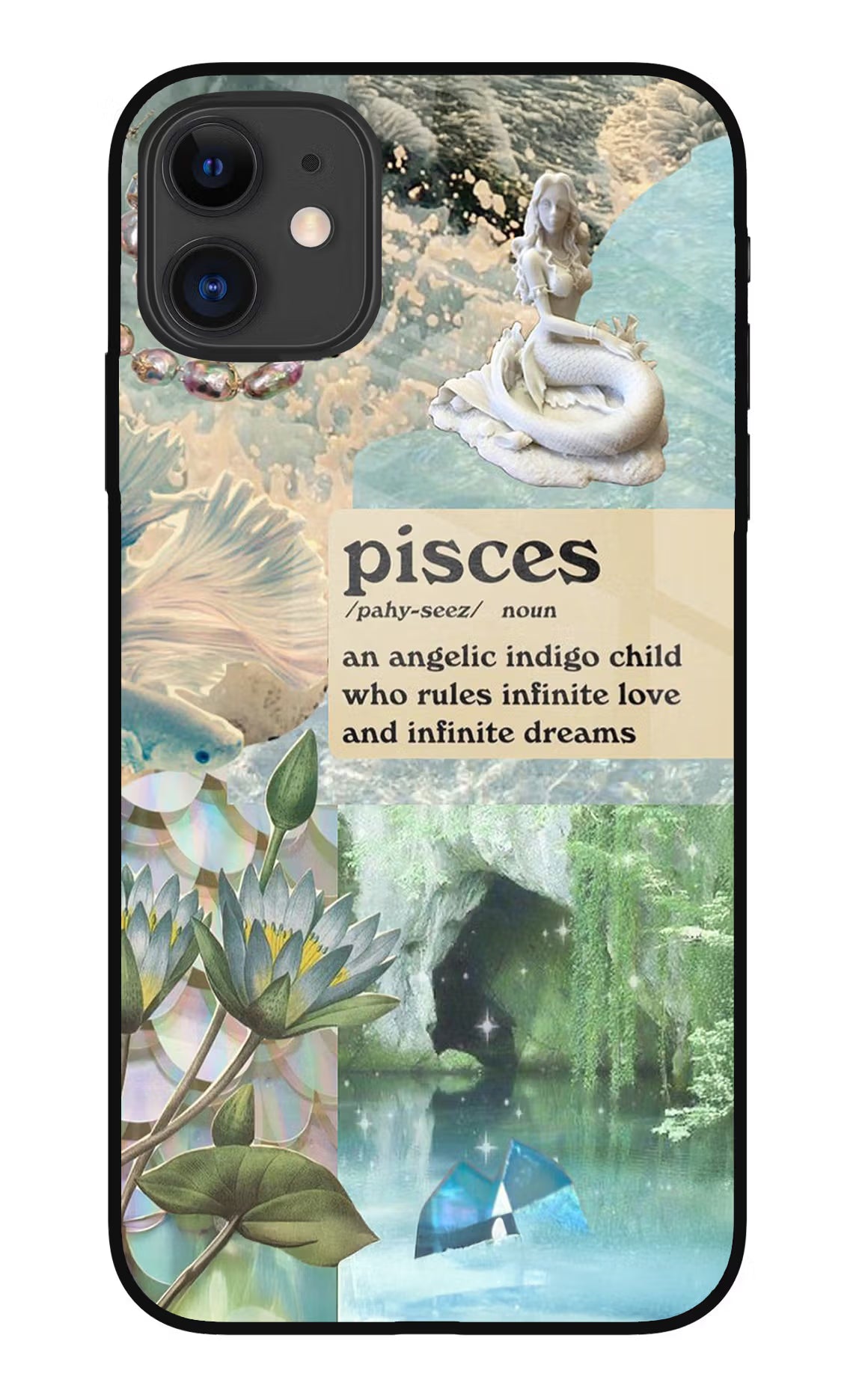 Pisces Zodiac iPhone 11 Glass Case Back Cover by Casekaro