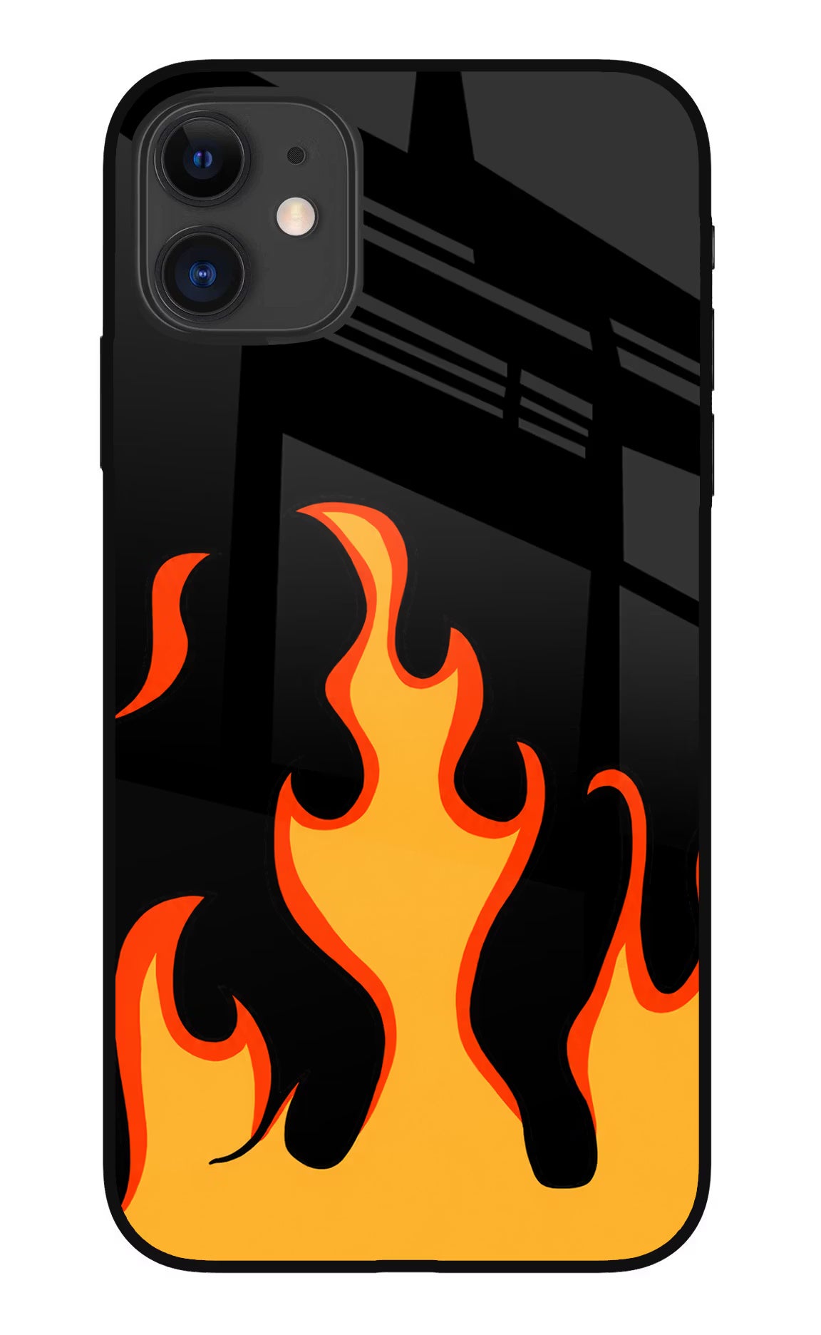 Fired Up – Black iPhone 11 Glass Case