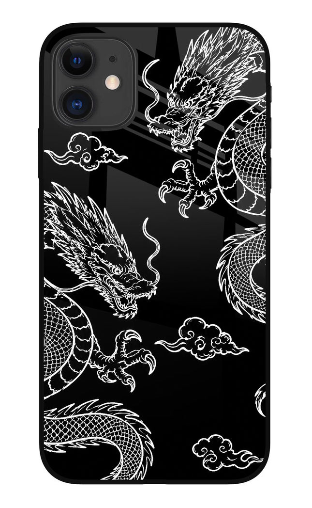 Twin Dragons iPhone 11 Glass Case
