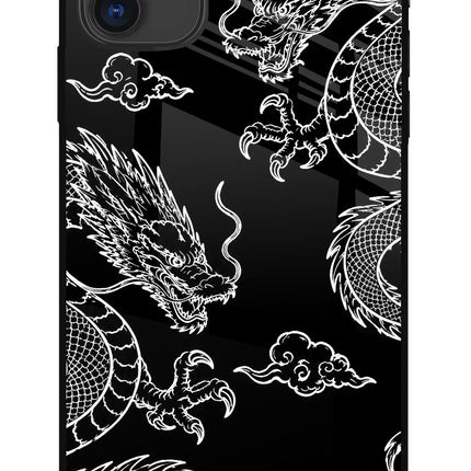 Twin Dragons iPhone 11 Glass Case Back Cover by Casekaro