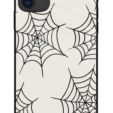 Spider Web iPhone 11 Glass Case Back Cover by Casekaro