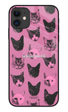 Pink Cats iPhone 11 Glass Case