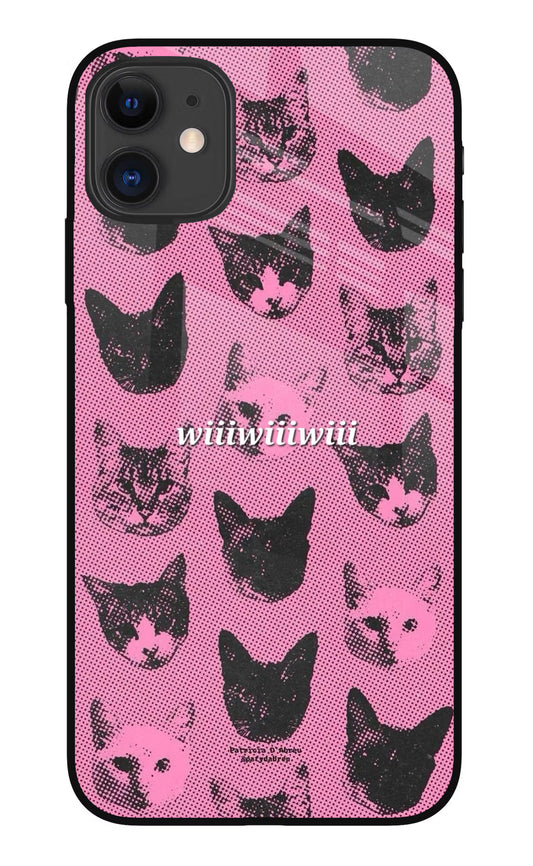 Pink Cats iPhone 11 Glass Case
