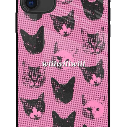 Pink Cats iPhone 11 Glass Case Back Cover by Casekaro